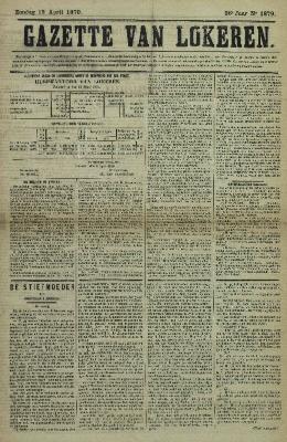 Gazette van Lokeren 13/04/1879