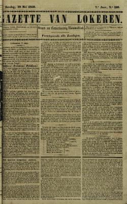 Gazette van Lokeren 19/05/1850