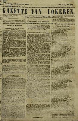 Gazette van Lokeren 16/12/1849