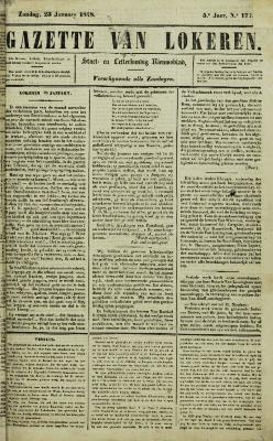 Gazette van Lokeren 23/01/1848