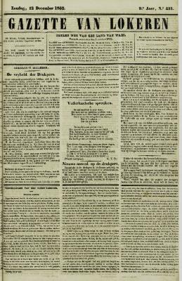 Gazette van Lokeren 12/12/1852