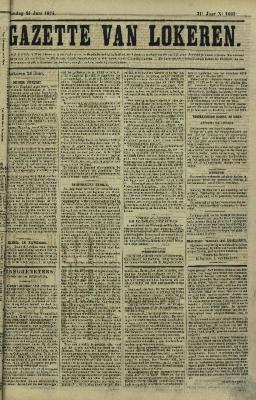 Gazette van Lokeren 21/06/1874