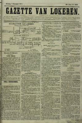 Gazette van Lokeren 07/02/1875