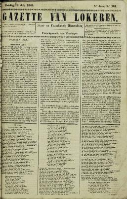 Gazette van Lokeren 09/07/1848