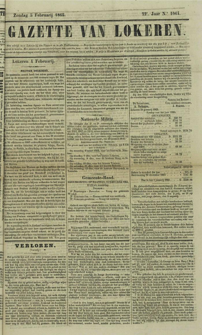 Gazette van Lokeren 05/02/1865