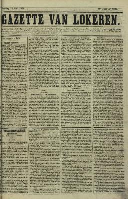 Gazette van Lokeren 12/07/1874