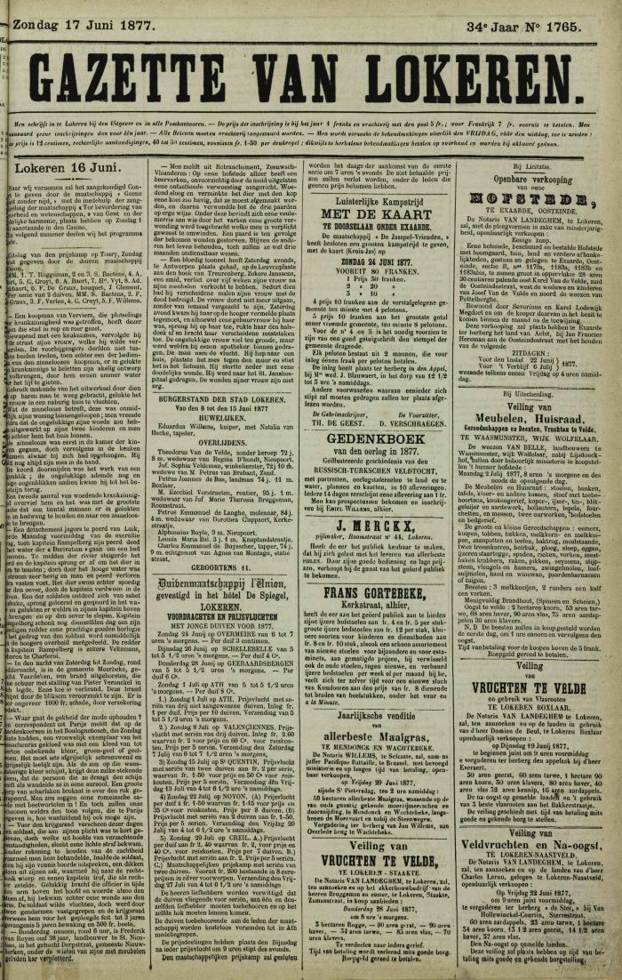 Gazette van Lokeren 17/06/1877