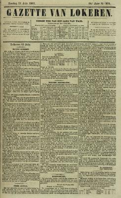 Gazette van Lokeren 14/07/1861