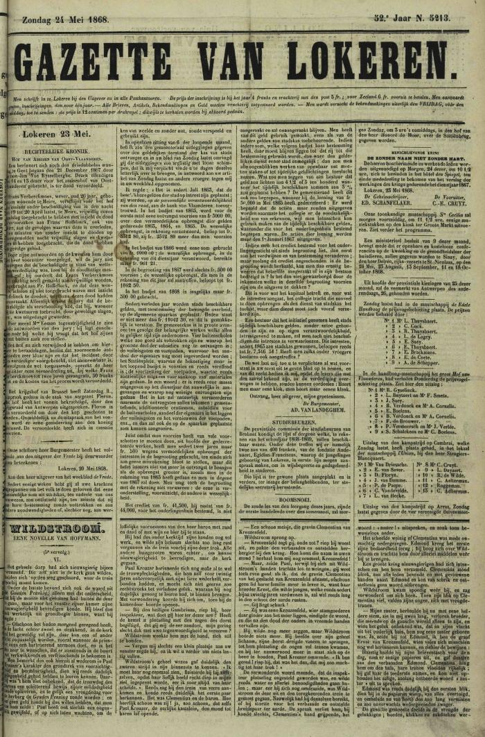 Gazette van Lokeren 24/05/1868