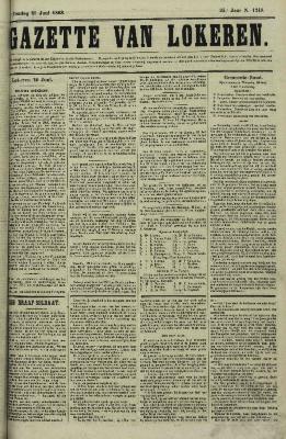 Gazette van Lokeren 21/06/1868