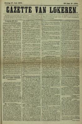 Gazette van Lokeren 27/07/1879