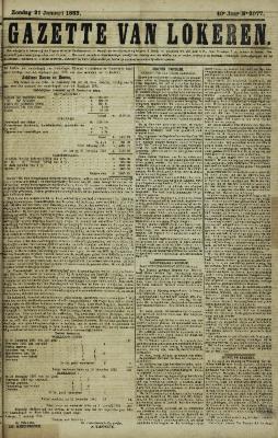 Gazette van Lokeren 21/01/1883