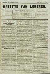 Gazette van Lokeren 30/09/1855