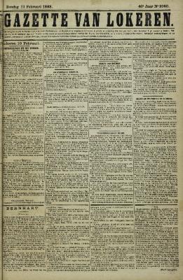 Gazette van Lokeren 11/02/1883