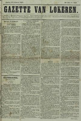 Gazette van Lokeren 19/02/1871