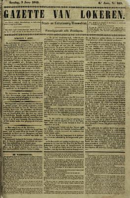 Gazette van Lokeren 03/06/1849