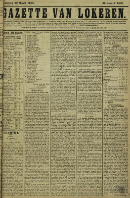 Gazette van Lokeren 29/03/1885