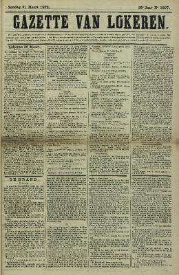 Gazette van Lokeren 31/03/1878