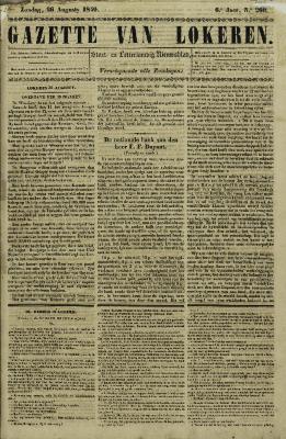 Gazette van Lokeren 26/08/1849