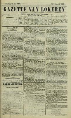 Gazette van Lokeren 18/05/1862