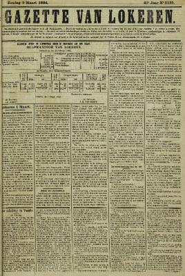 Gazette van Lokeren 02/03/1884