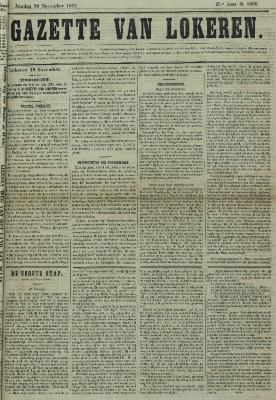 Gazette van Lokeren 20/11/1870