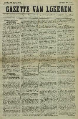 Gazette van Lokeren 21/04/1878