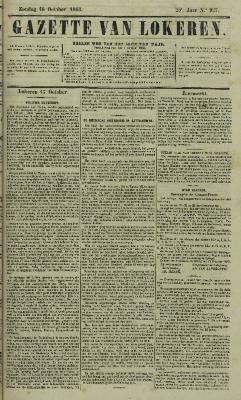 Gazette van Lokeren 18/10/1863