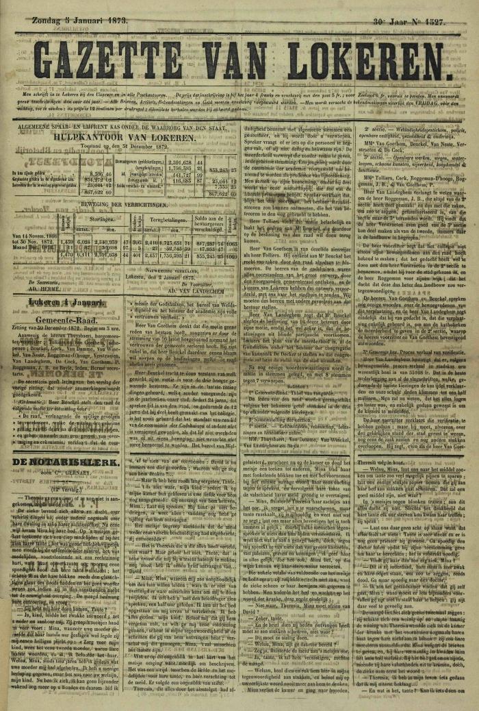 Gazette van Lokeren 05/01/1873