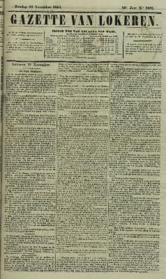 Gazette van Lokeren 22/11/1863