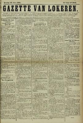 Gazette van Lokeren 22/07/1894