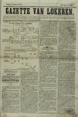 Gazette van Lokeren 11/01/1874