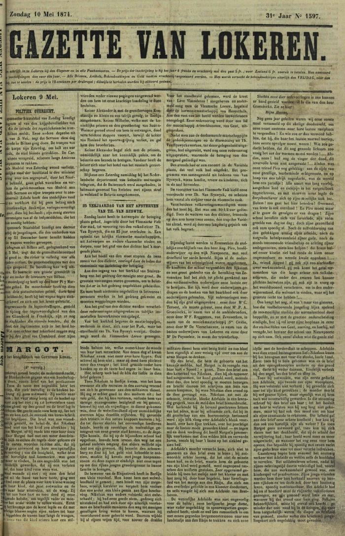 Gazette van Lokeren 10/05/1874