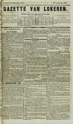 Gazette van Lokeren 26/09/1858