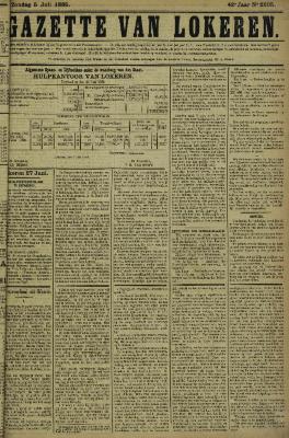 Gazette van Lokeren 05/07/1885