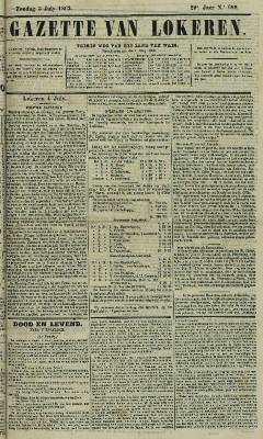 Gazette van Lokeren 05/07/1863