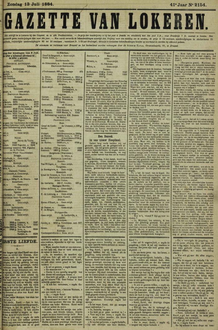 Gazette van Lokeren 13/07/1884