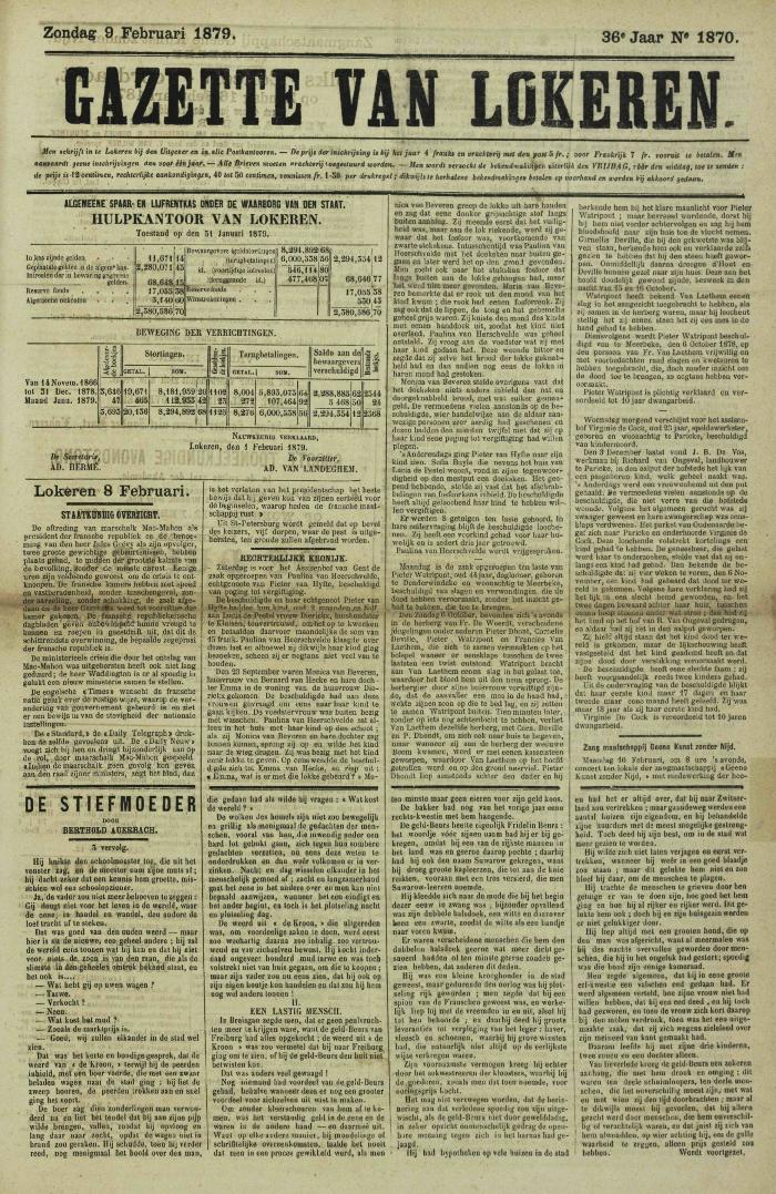 Gazette van Lokeren 09/02/1879