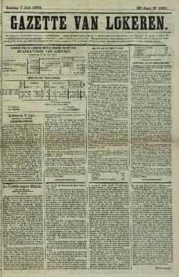 Gazette van Lokeren 07/07/1878
