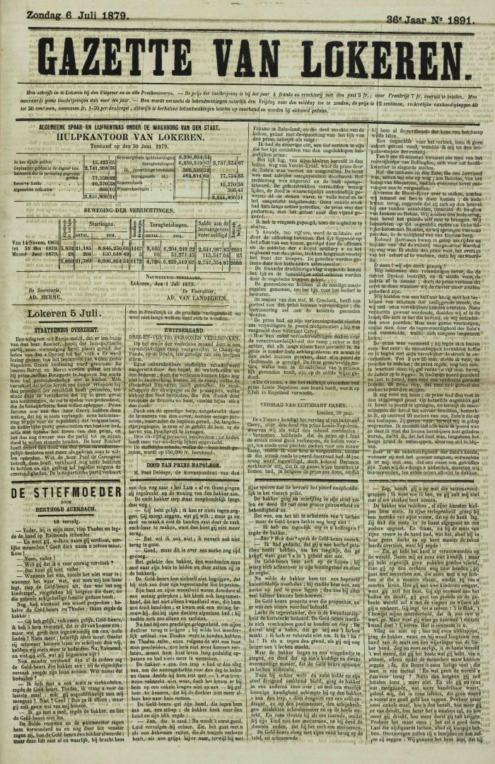 Gazette van Lokeren 06/07/1879