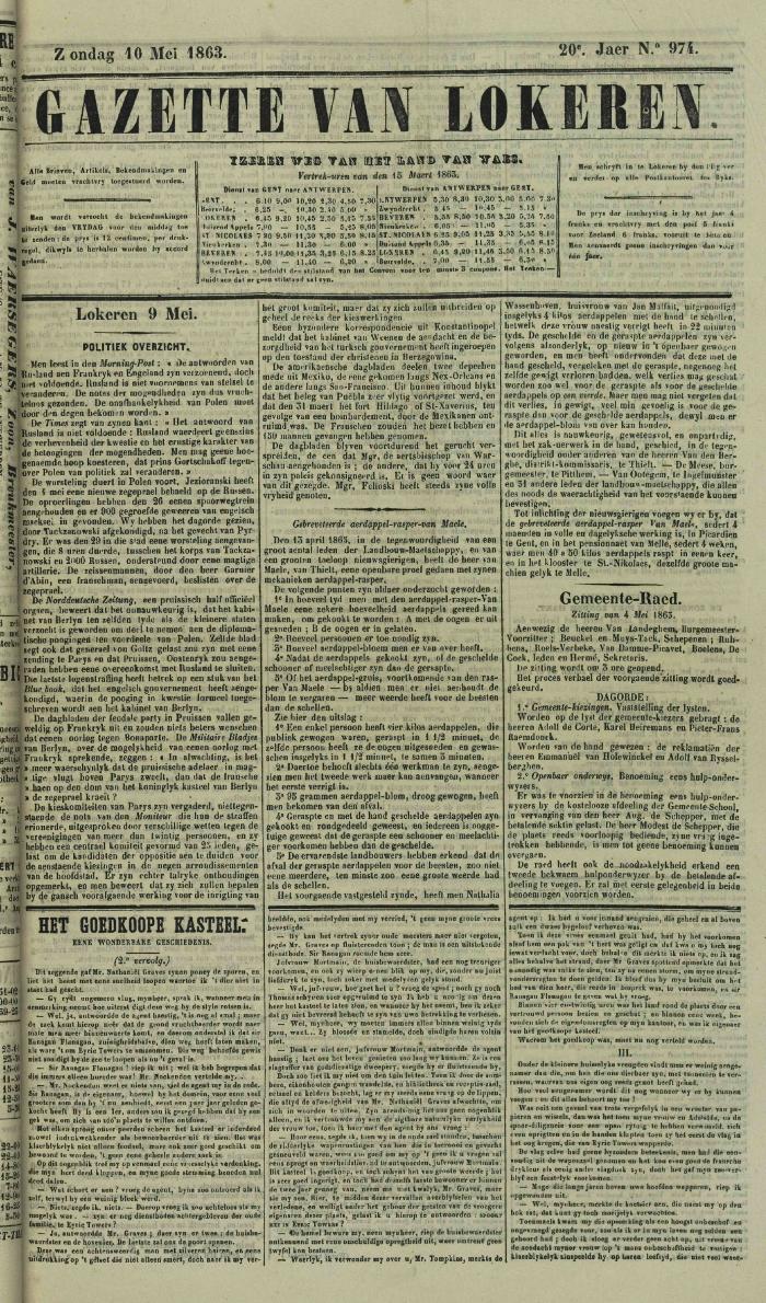 Gazette van Lokeren 10/05/1863