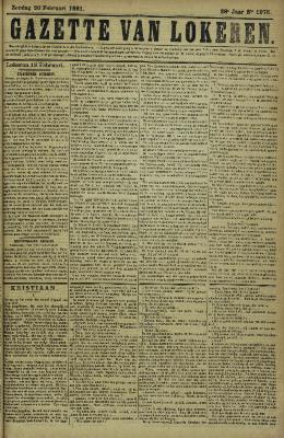 Gazette van Lokeren 20/02/1881