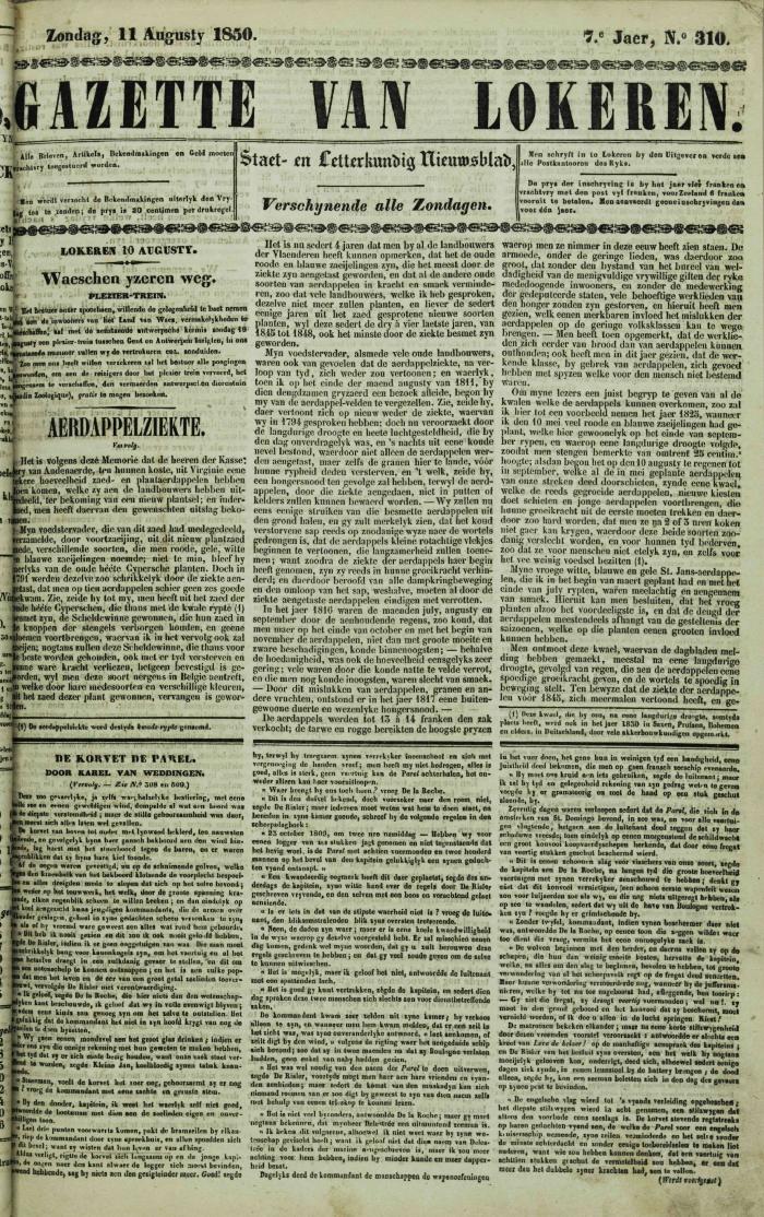 Gazette van Lokeren 11/08/1850