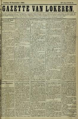 Gazette van Lokeren 23/09/1883