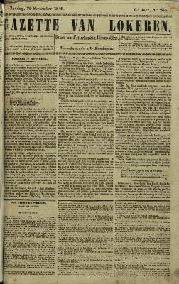 Gazette van Lokeren 30/09/1849