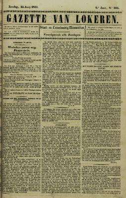 Gazette van Lokeren 15/06/1851