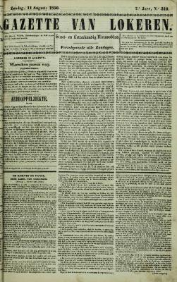 Gazette van Lokeren 11/08/1850