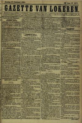 Gazette van Lokeren 27/02/1881