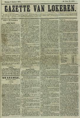 Gazette van Lokeren 01/10/1871