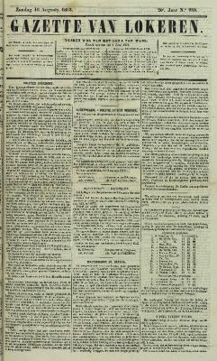 Gazette van Lokeren 16/08/1863
